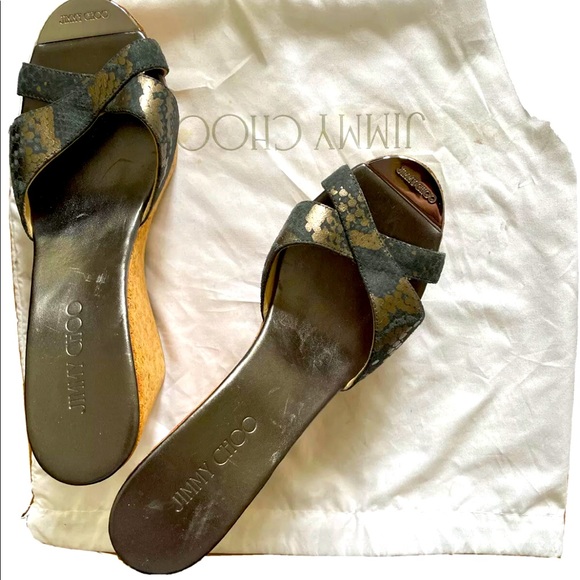 jimmy choo wedge sandals - Picture 1 of 4